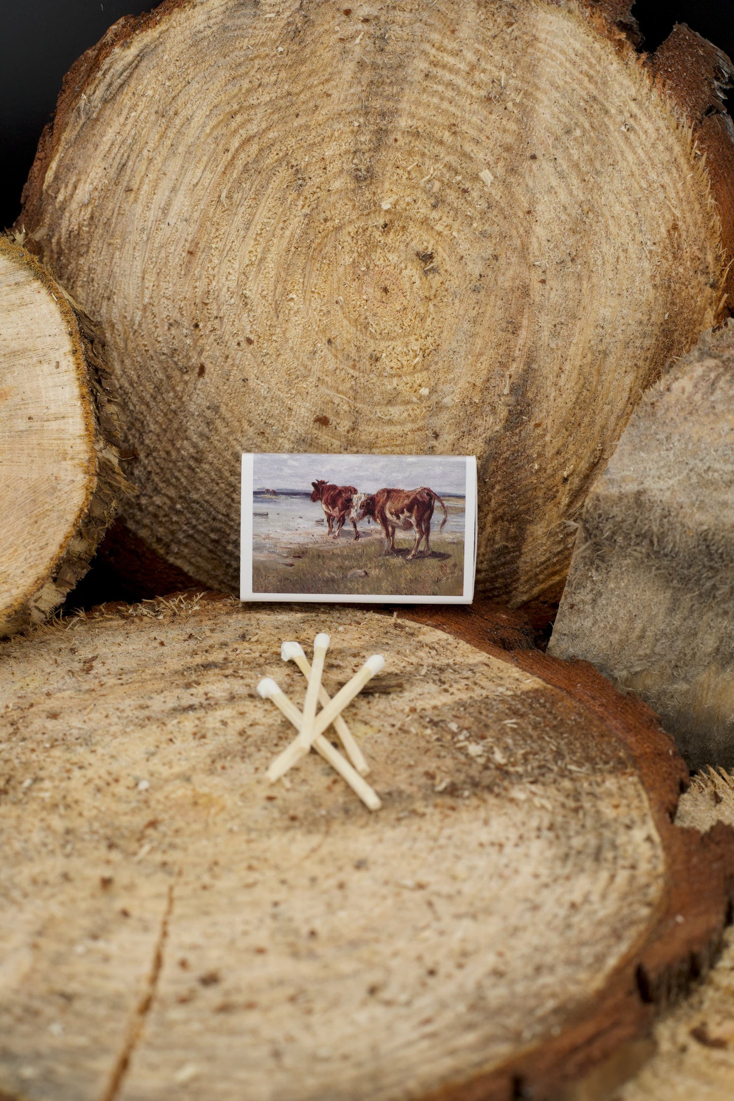 Cattle match set with ranch cattle design - candle accessories