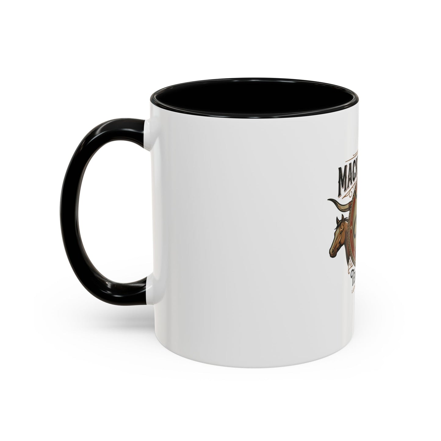 Mack's Ranch Coffee Mug – Western Ranch Logo Accent Mug (11/15oz)