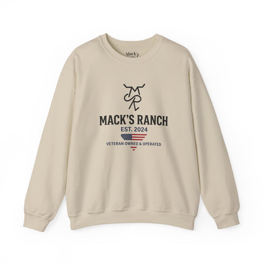 Mack’s Ranch Crewneck Sweatshirt – Veteran Owned Est. 2024