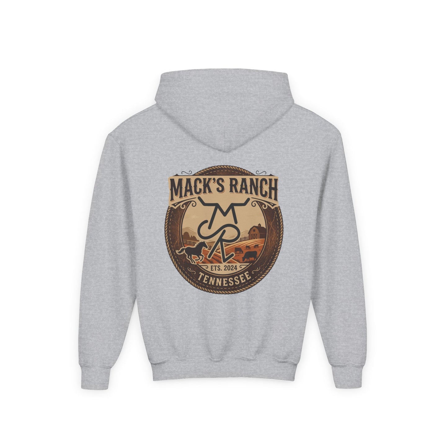 Youth Hoodie — Mack's Ranch Logo Pullover