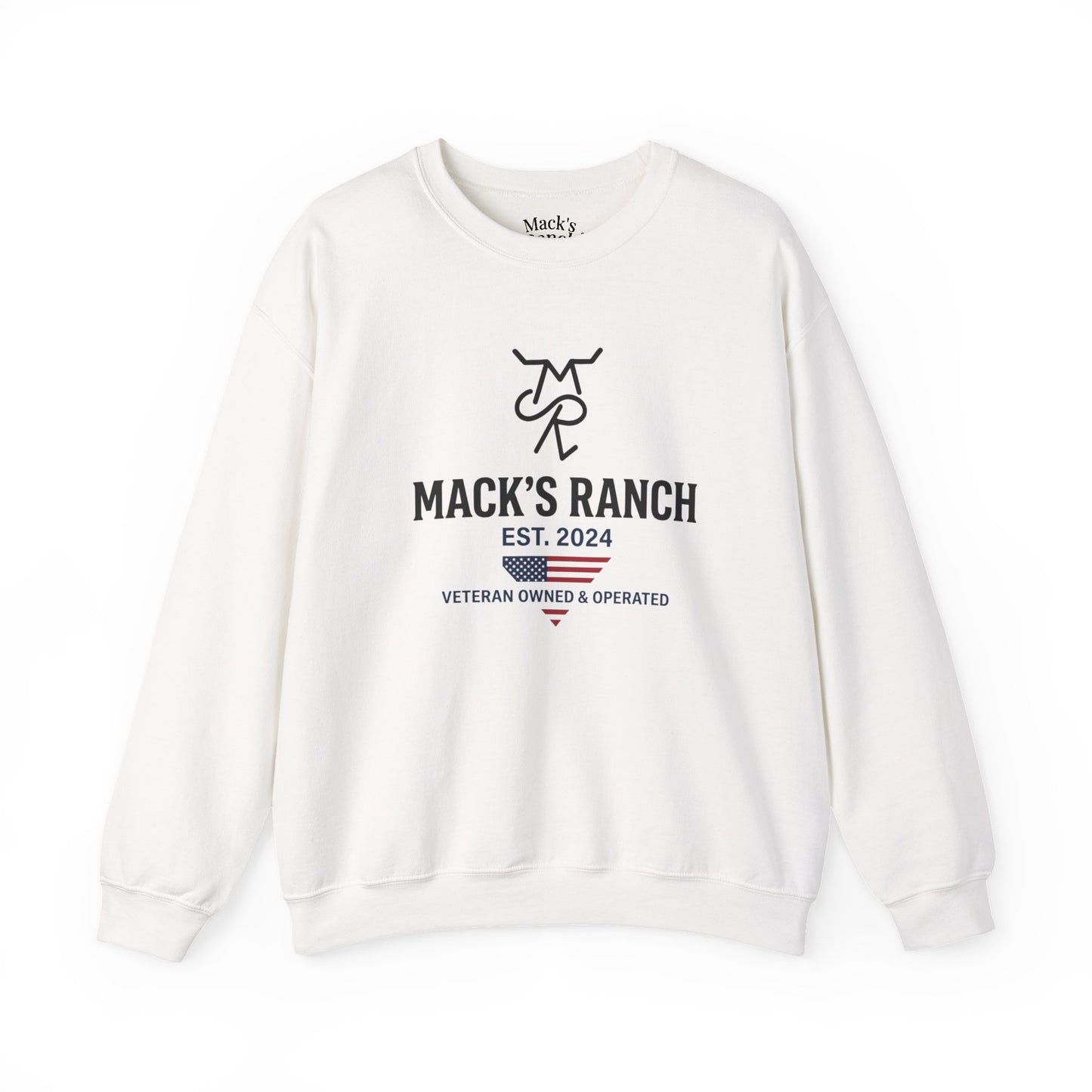 Mack’s Ranch Crewneck Sweatshirt – Veteran Owned Est. 2024