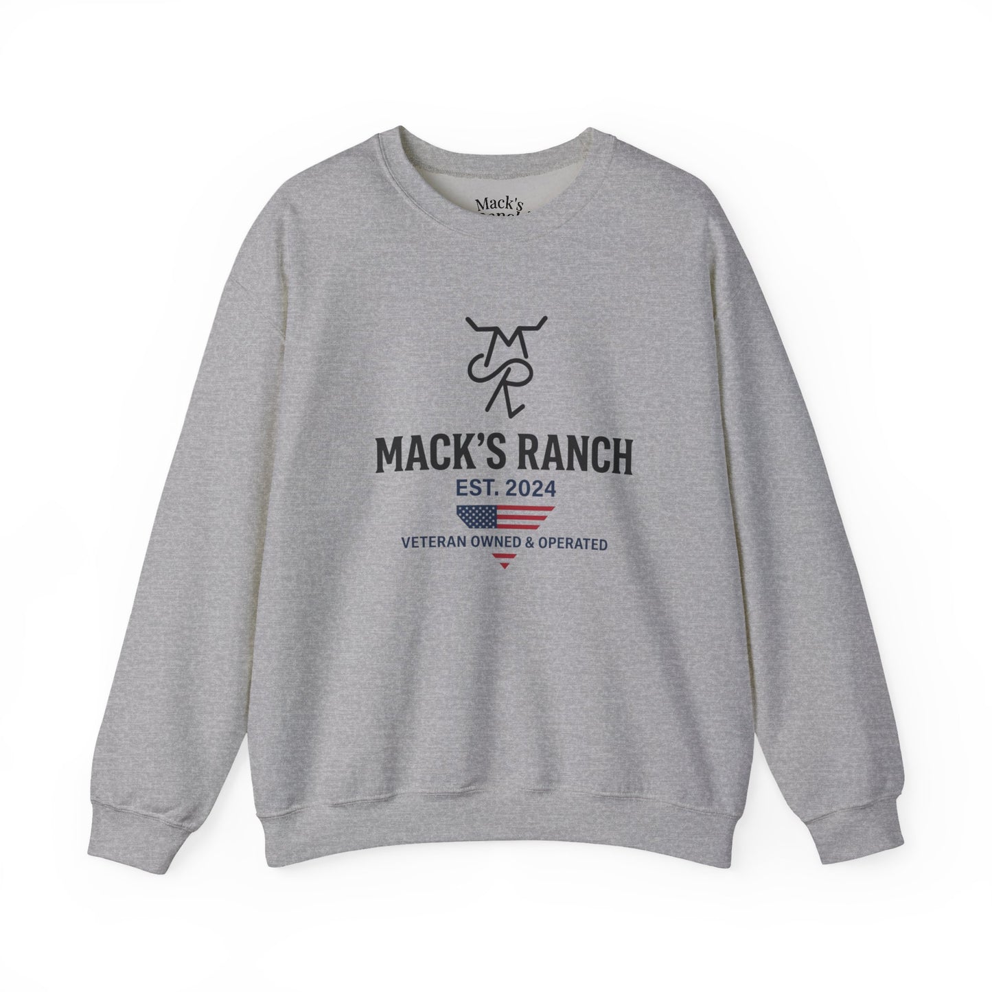 Mack’s Ranch Crewneck Sweatshirt – Veteran Owned Est. 2024