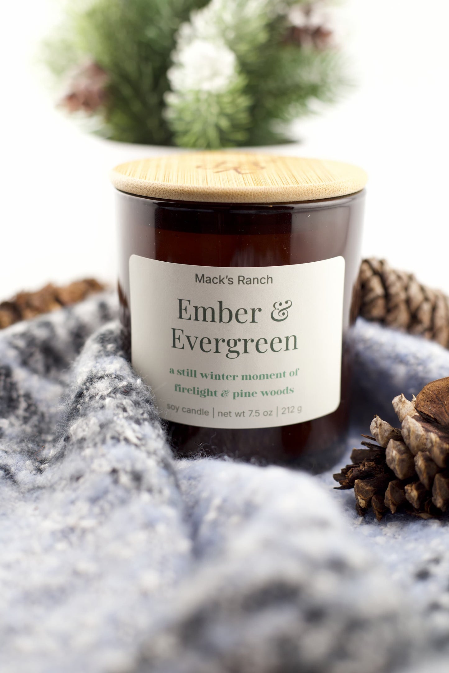 Ember & Evergreen | 12 oz Soy Wax Candle