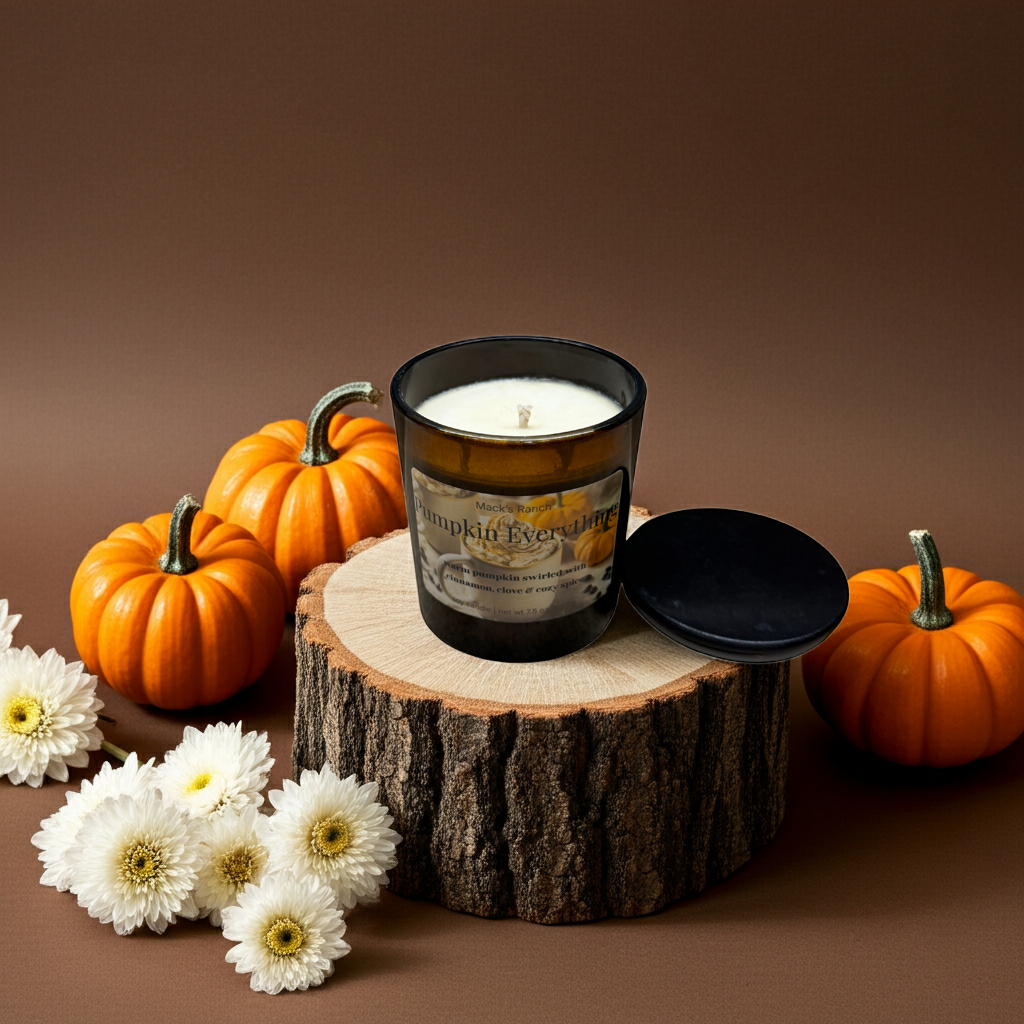 Mack's Ranch Pumpkin Everything Scented Soy Wax Candle 7.5 oz