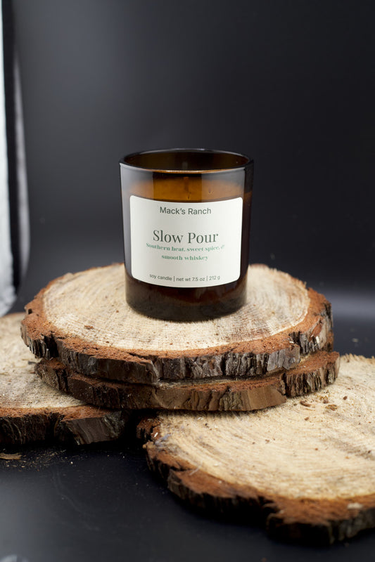 Slow Pour artisan soy candle - hand-poured small batch candle