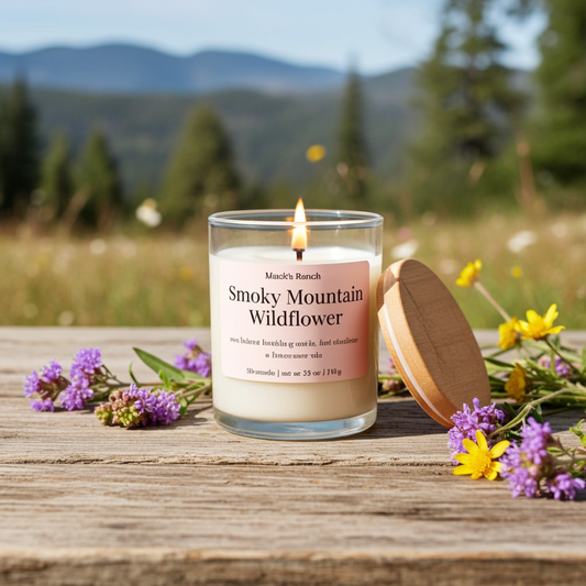 Mack's Ranch Smoky Mountain Wildflowers Scented Soy Wax Candle 12 oz